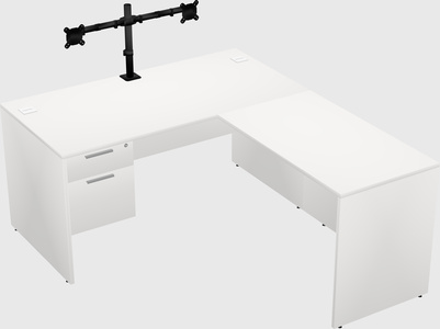 L-shaped office desk