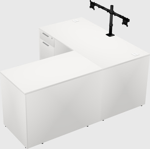 L-shaped office desk