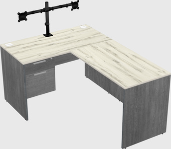 L-shaped office desk