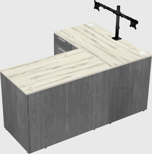 L-shaped office desk
