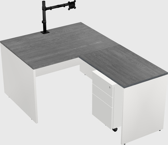 L-shaped office desk