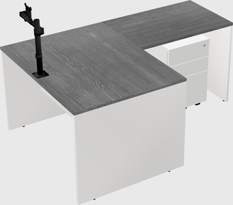 L-shaped office desk