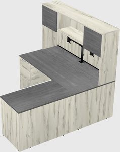 L-shaped office desk