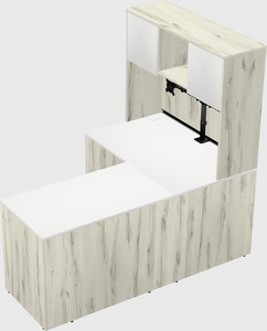 L-shaped office desk