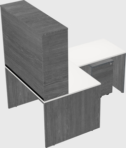 L-shaped office desk