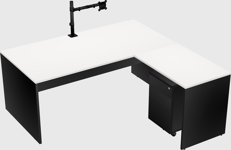 L-shaped office desk