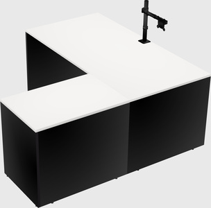 L-shaped office desk