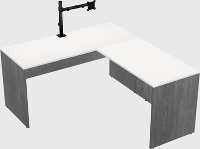 L-shaped office desk