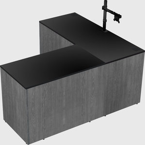 L-shaped office desk