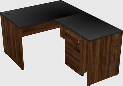 L-shaped office desk