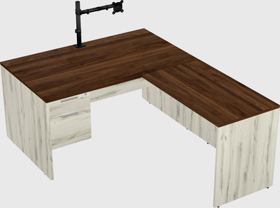 L-shaped office desk