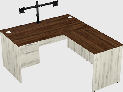 L-shaped office desk