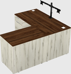 L-shaped office desk