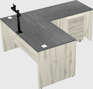 L-shaped office desk