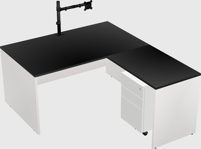L-shaped office desk