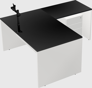 L-shaped office desk
