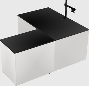 L-shaped office desk
