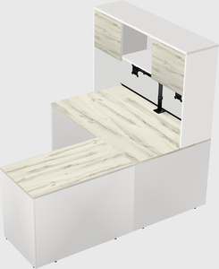 L-shaped office desk