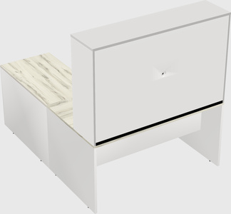 L-shaped office desk
