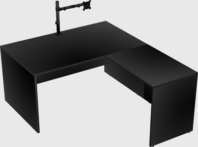 L-shaped office desk