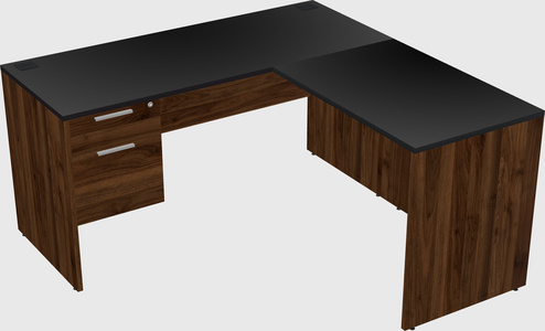 L-shaped office desk