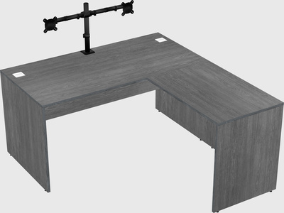 L-shaped office desk