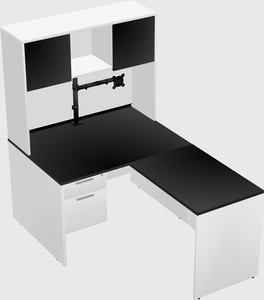 L-shaped office desk