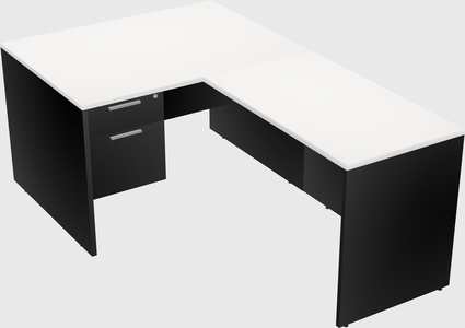 L-shaped office desk
