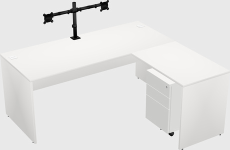 L-shaped office desk