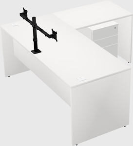 L-shaped office desk