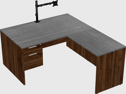 L-shaped office desk
