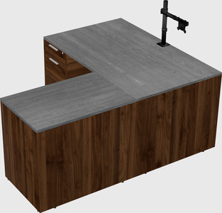 L-shaped office desk