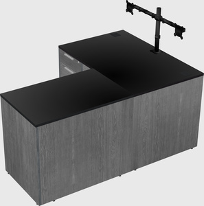 L-shaped office desk