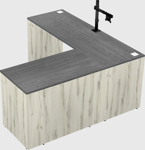 L-shaped office desk