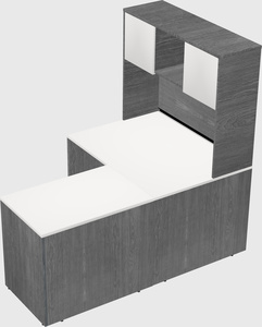 L-shaped office desk