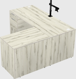 L-shaped office desk