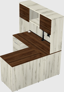 L-shaped office desk
