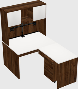 L-shaped office desk
