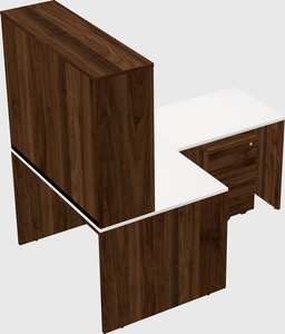 L-shaped office desk