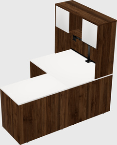L-shaped office desk