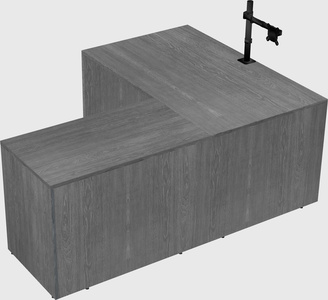 L-shaped office desk