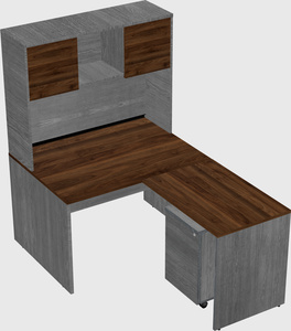 L-shaped office desk