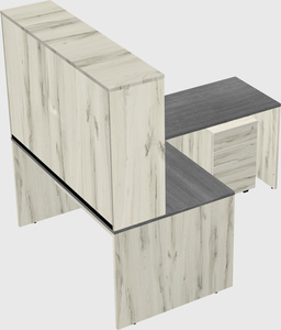 L-shaped office desk