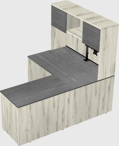 L-shaped office desk