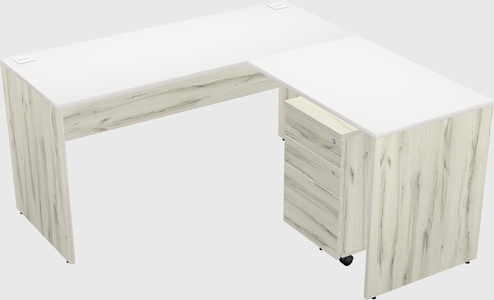 L-shaped office desk