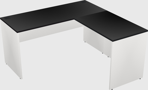 L-shaped office desk