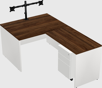 L-shaped office desk