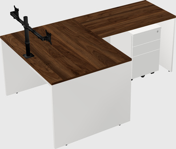 L-shaped office desk