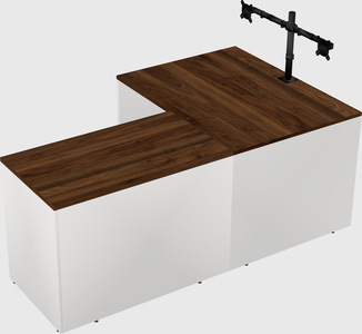 L-shaped office desk
