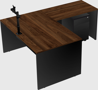L-shaped office desk
